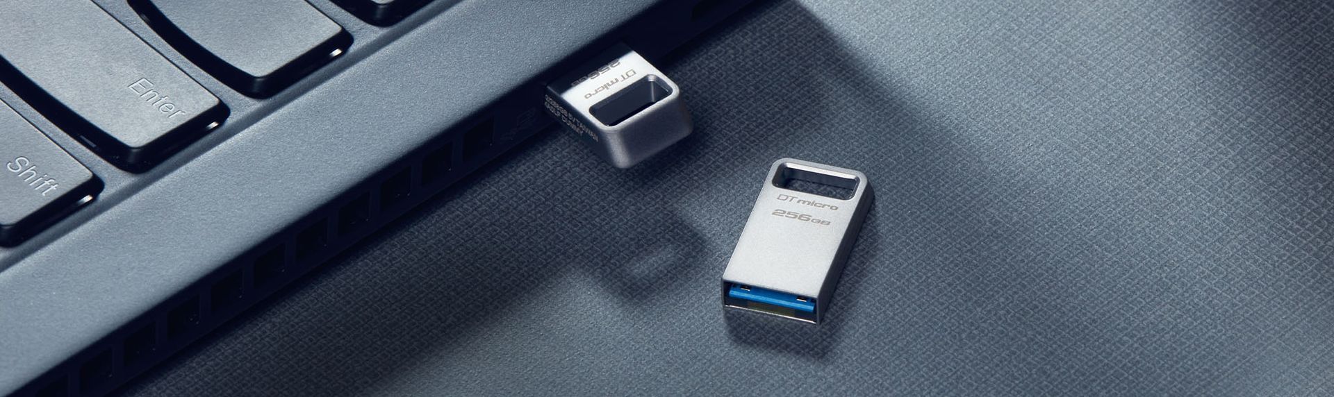 Ultra-small plug-and-stay Kingston DataTraveler Micro USB design