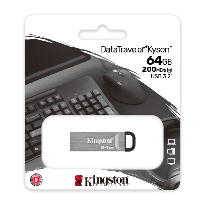 Kingston DataTraveler Kyson USB drive showing its compact design