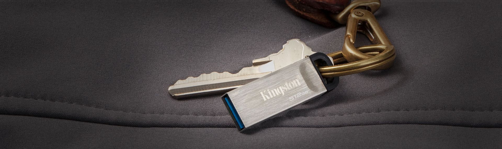 Kingston DataTraveler Kyson portable USB storage with key ring loop