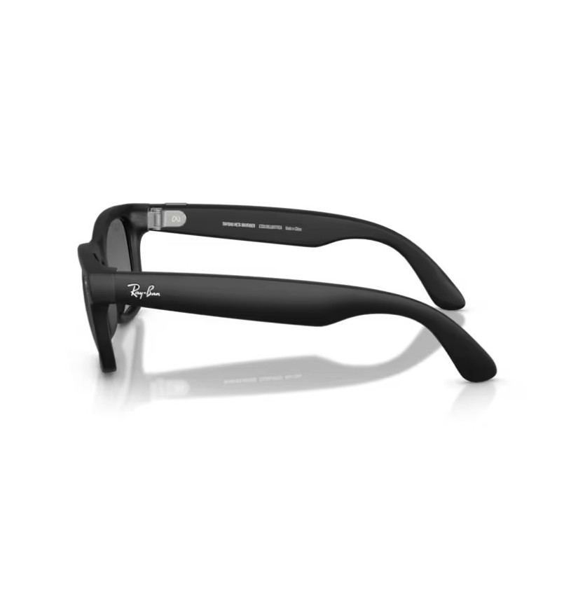 Side view of Ray-Ban Meta RW4012 50mm Matte Black smart sunglasses