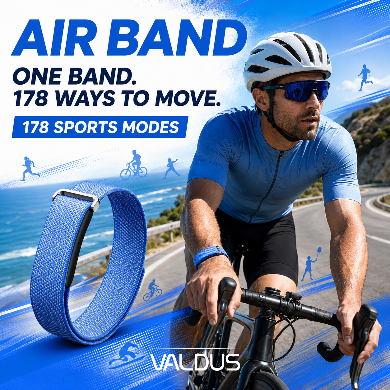 VALDUS AIR BAND sports and fitness tracking information