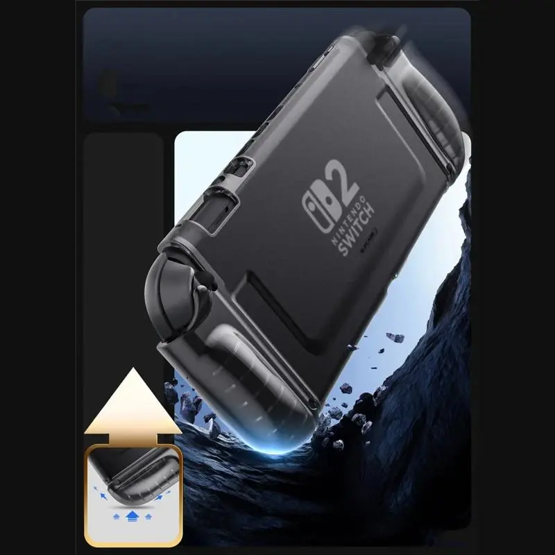 Supcase Crystal Case for Nintendo Switch 2 – Frost Black 4.webp
