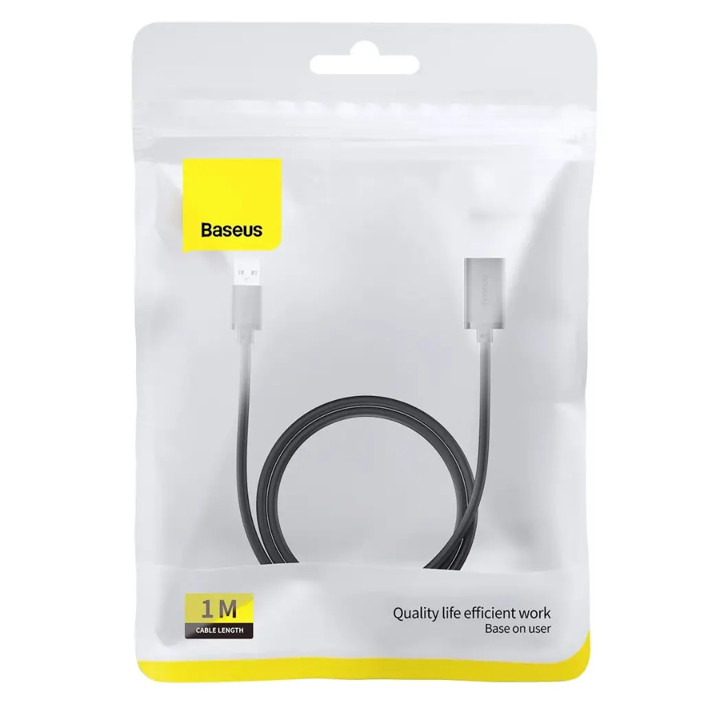 Baseus AirJoy Series USB3.0 Extension Cable Cluster Black 4.webp