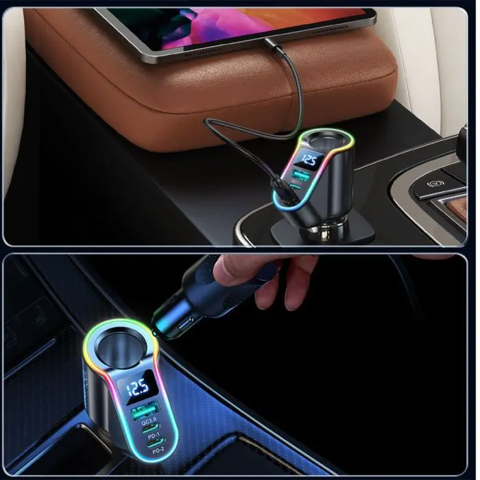 4-in-1 Car Charger + Bluetooth FM Transmitter  Joyroom PD 150W (7).webp