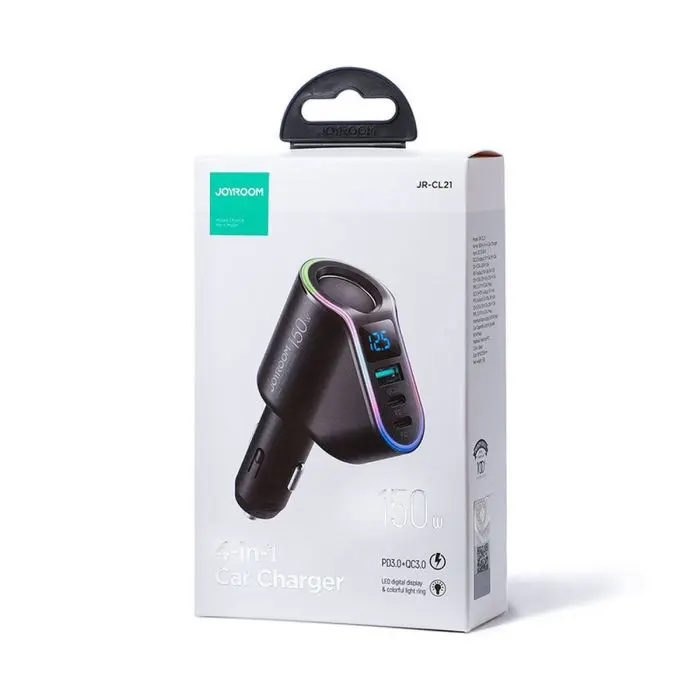 4-in-1 Car Charger + Bluetooth FM Transmitter  Joyroom PD 150W (1).webp