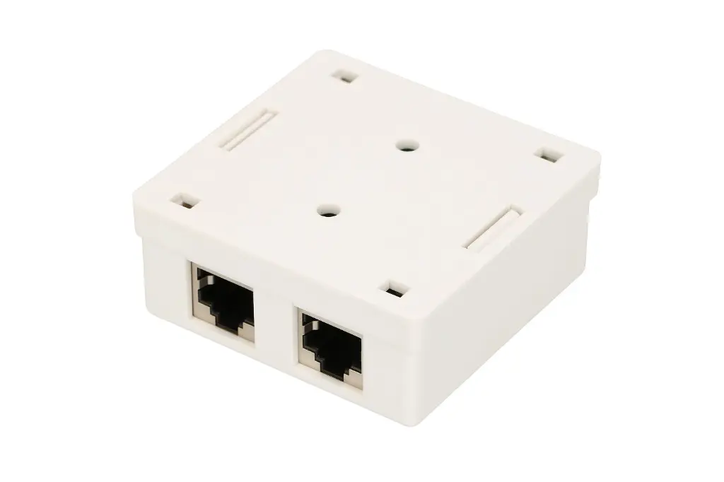 Extralink  Wall-Mount Network Outlet 2× RJ45 Cat5e STP (3).webp
