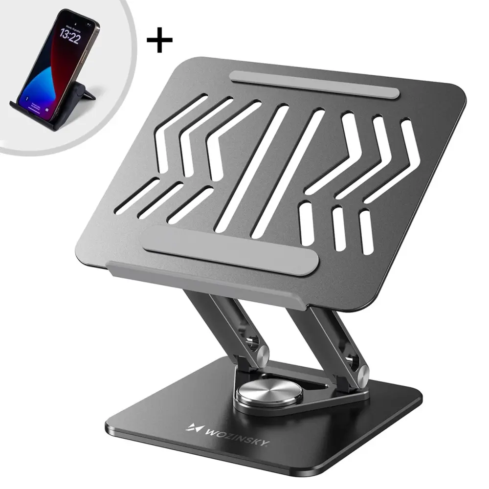 Laptop & Tablet Stand  Wozinsky 360° Adjustable Aluminum (8).webp