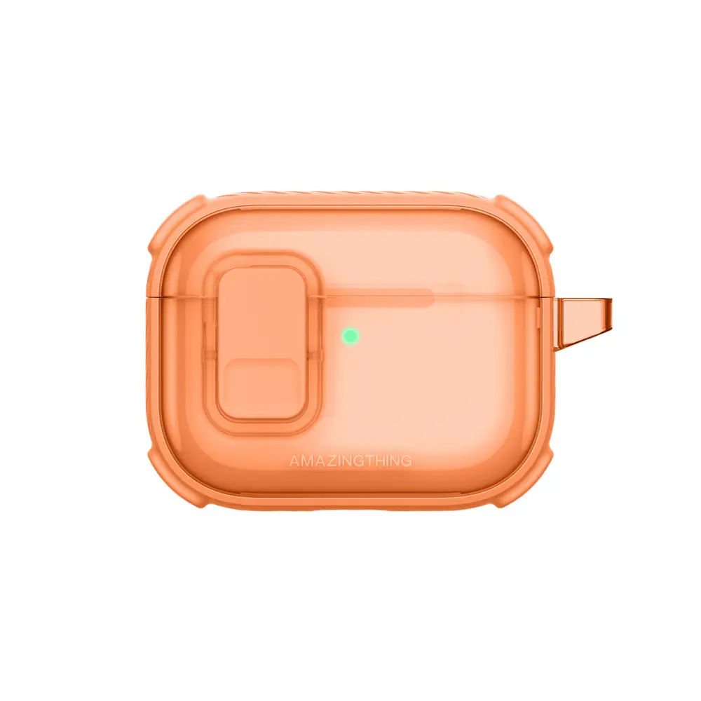 AmazingThing Titan Pro Mag Case Clear for AirPods Pro 3 Orange (1).webp