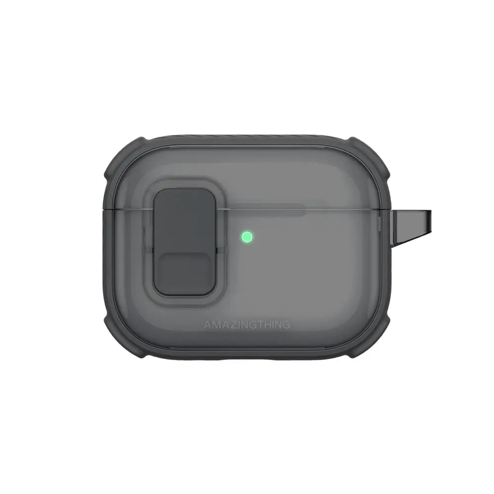 AmazingThing Titan Pro Mag Case Clear for AirPods Pro 3 Black (2).webp