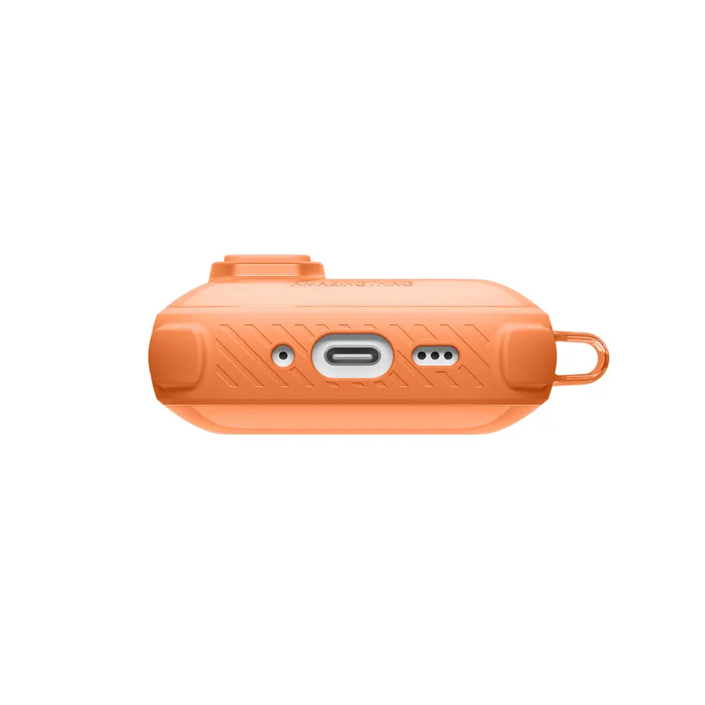AmazingThing Titan Pro Mag Case Clear for AirPods Pro 3 Orange (3).webp
