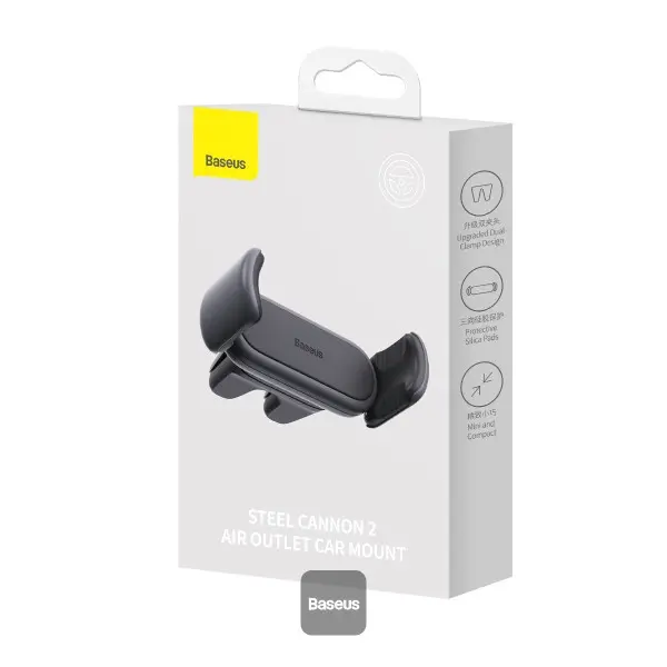 Car Phone Holder  Baseus Steel Cannon 2 - Air Vent (1).webp