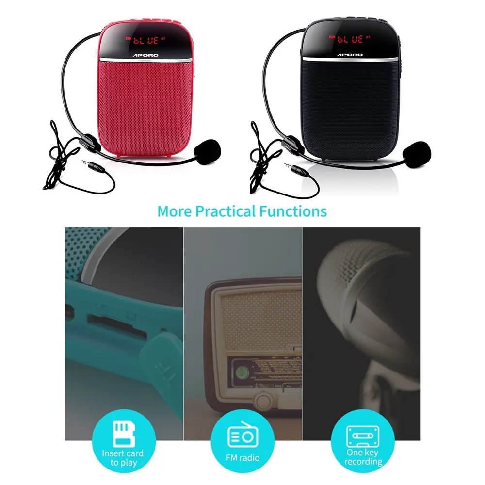 Portable BT Voice Amplifier with Wired Microphone Headset (3).webp