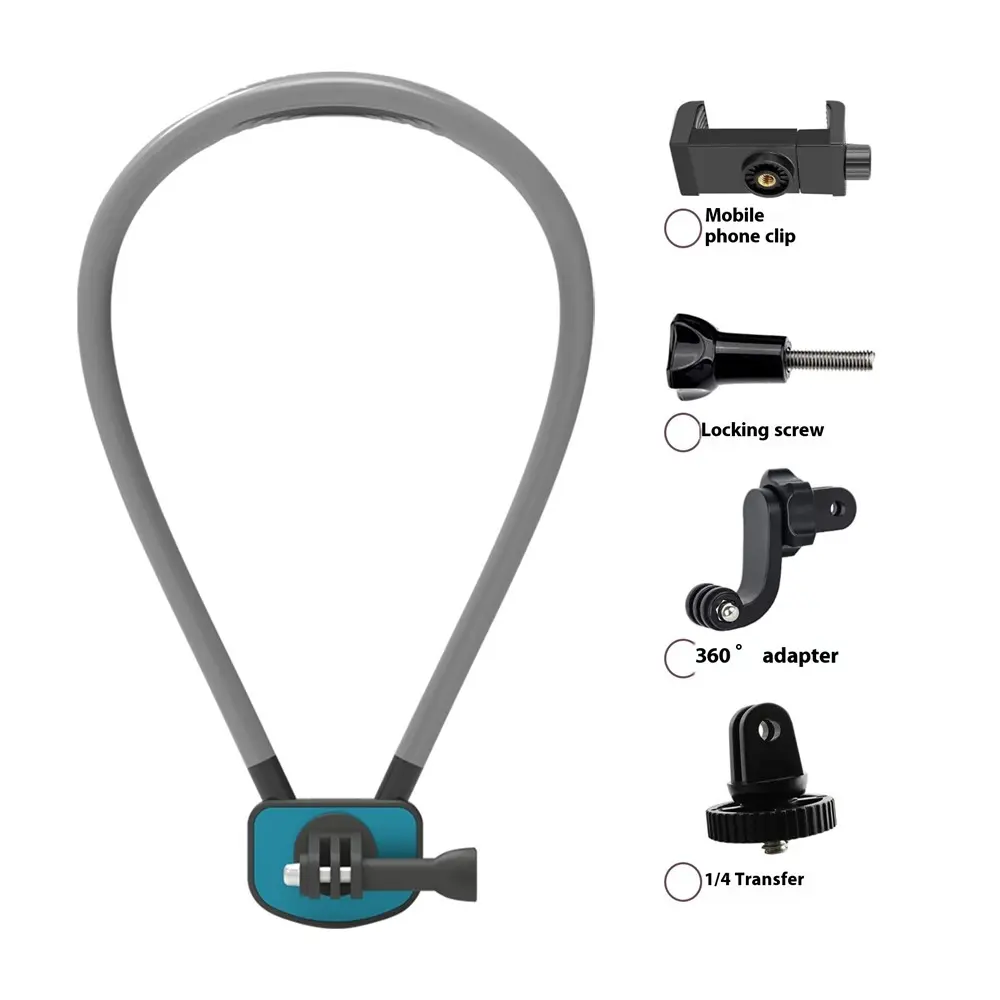 Magnetic Neck Mount Bracket with Phone Clip GoPro Action Camera Mount (5).webp
