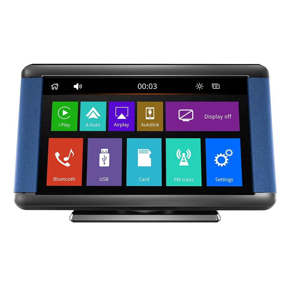 7-Inch HD Portable Car Stereo with 12-LED Camera Wireless CarPlay, Android Auto & Mirror Link (4).webp