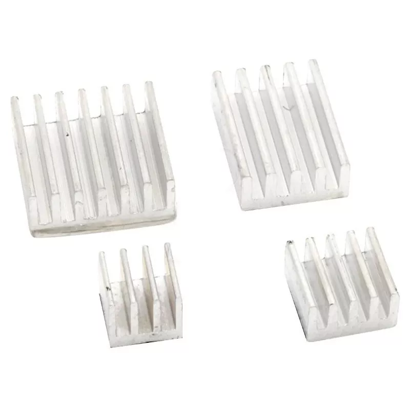 Set of 4 aluminum heat sinks