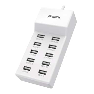 Smart Home Charger - 10 USB Charger 10A 50W White