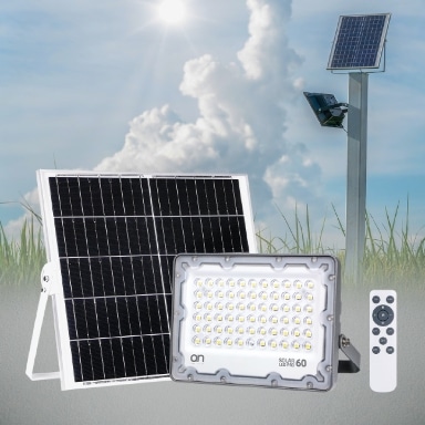 Solar LED Floodlight with Panel & Battery | SOLAR LED PRO 60 1200lm