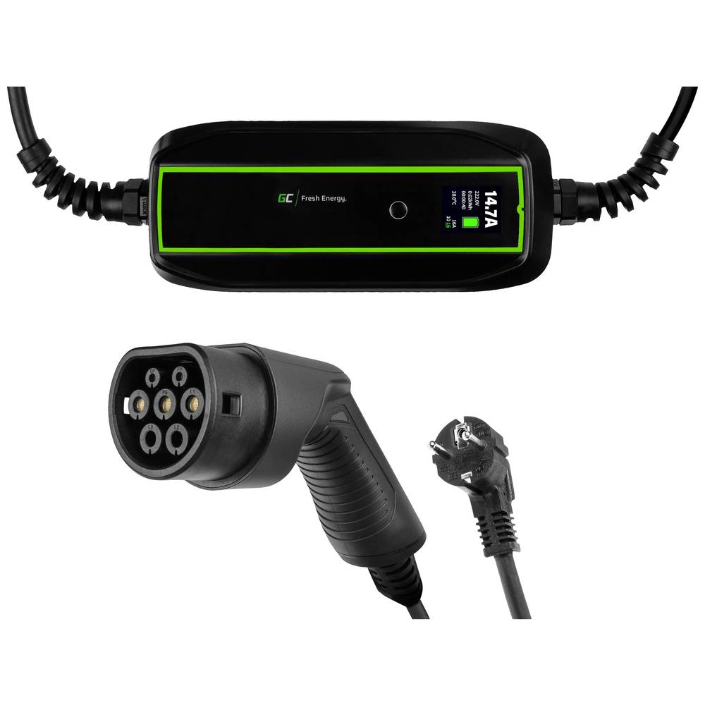 Mobile EV Charging Station | Green Cell PowerCable Type 2 3.6kW 16A