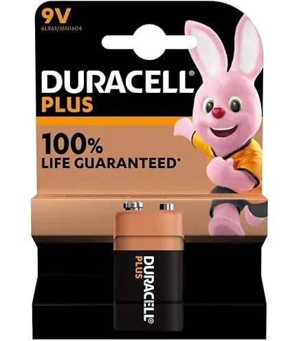9V Alkaline Battery | Duracell Plus 6LR61 (1 pc)