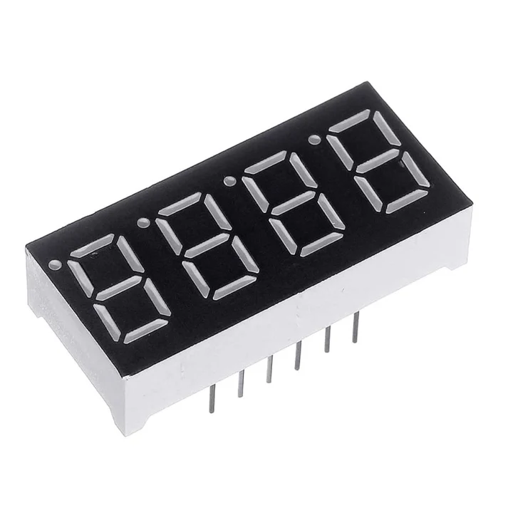 0.56″ Red 4-Digit | 7-Segment LED Clock Display Common Cathode 12pin