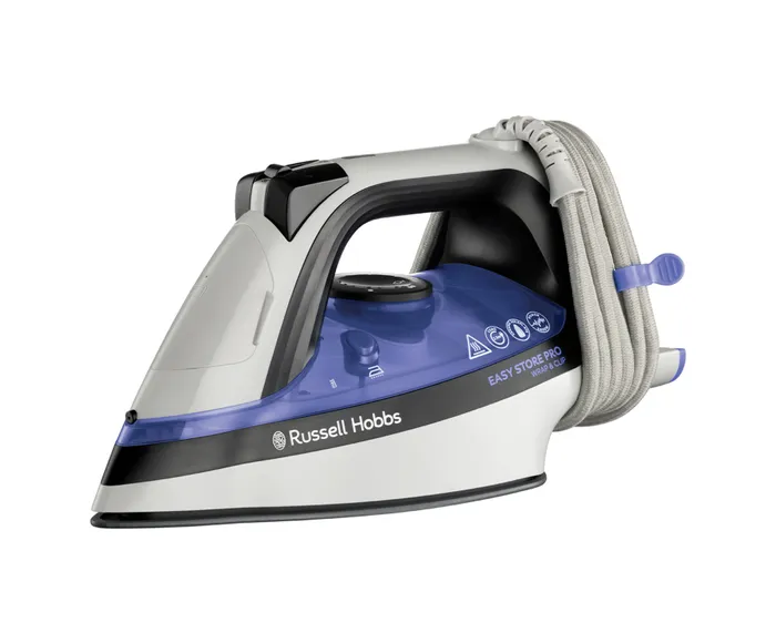 Steam Iron with Wrap & Clip Storage | Russell Hobbs Easy Store Pro 2400W