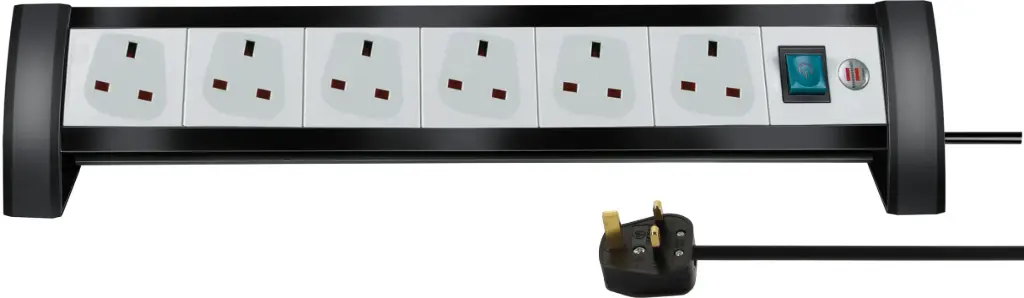 Brennenstuhl Extension Socket UK 6 Way 3M Office Line