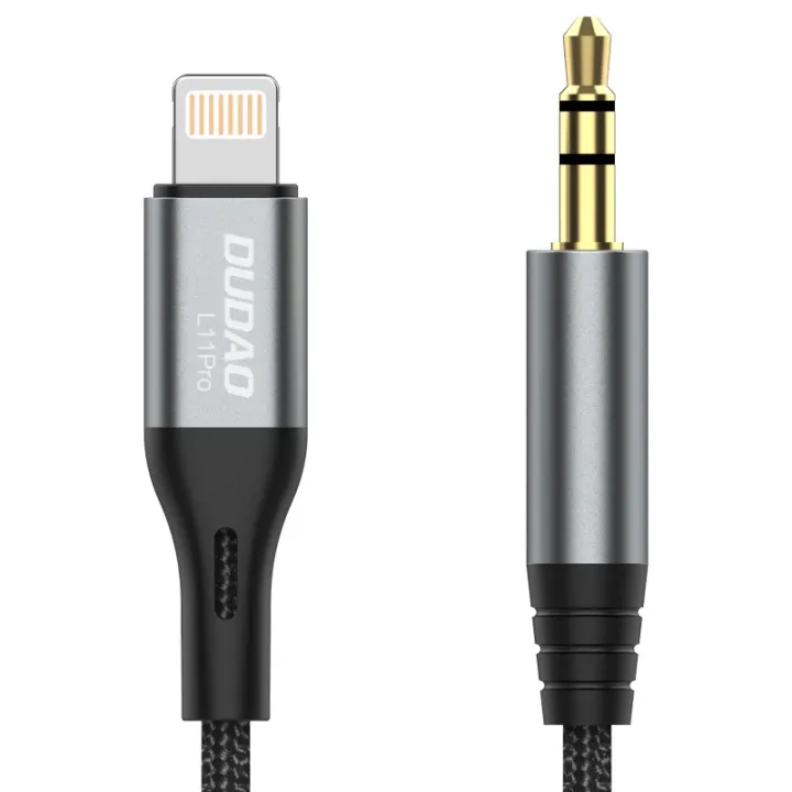 Dudao Lightning to 3.5 mm Audio Cable | 1 m Grey