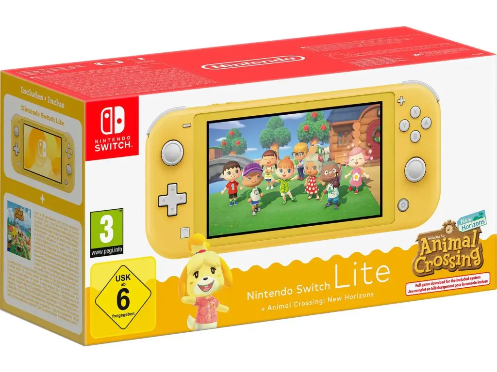 Nintendo Switch Lite Console | Animal Crossing Edition Yellow