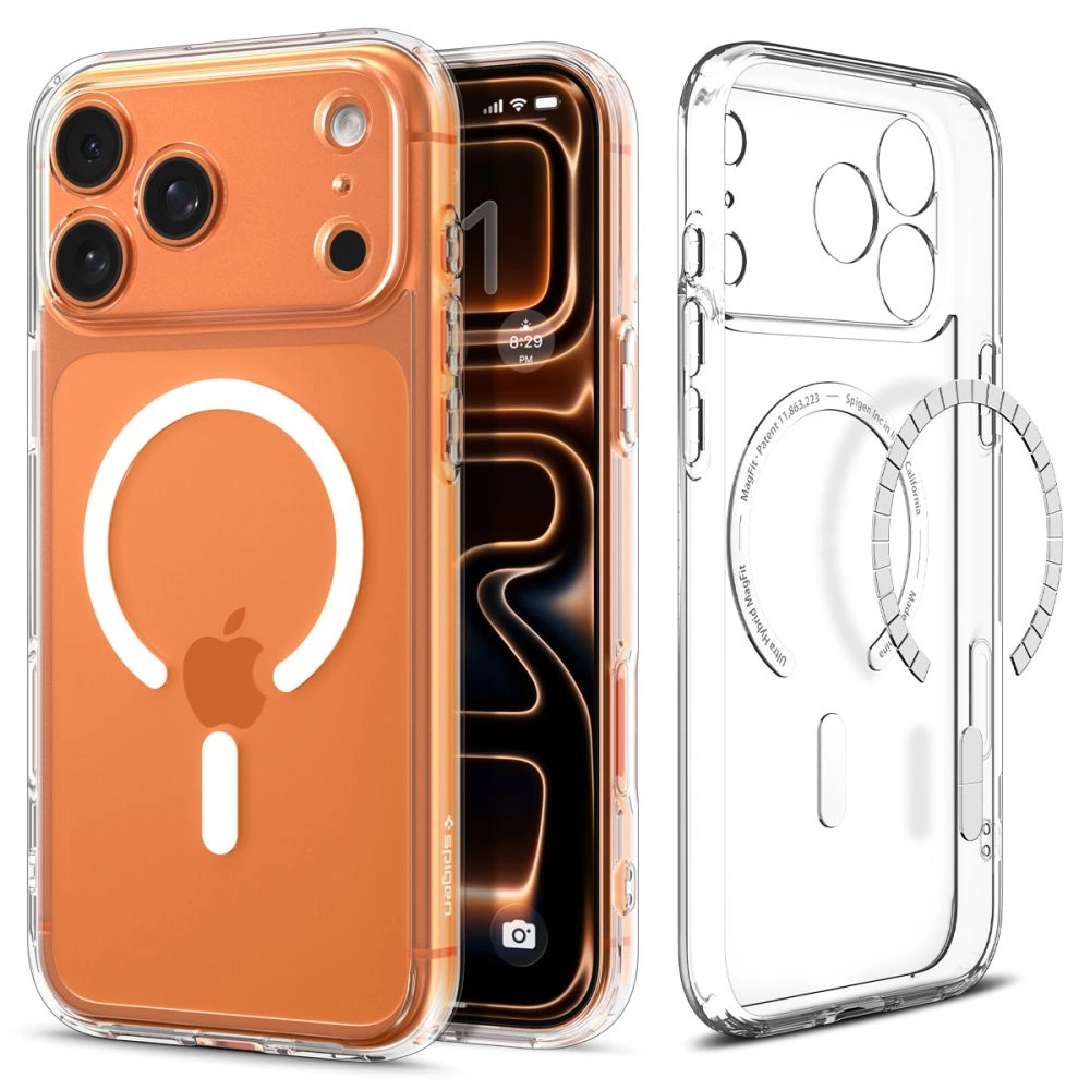 Spigen Ultra Hybrid Clear and White MagSafe Case | Apple iPhone 17 Pro  
