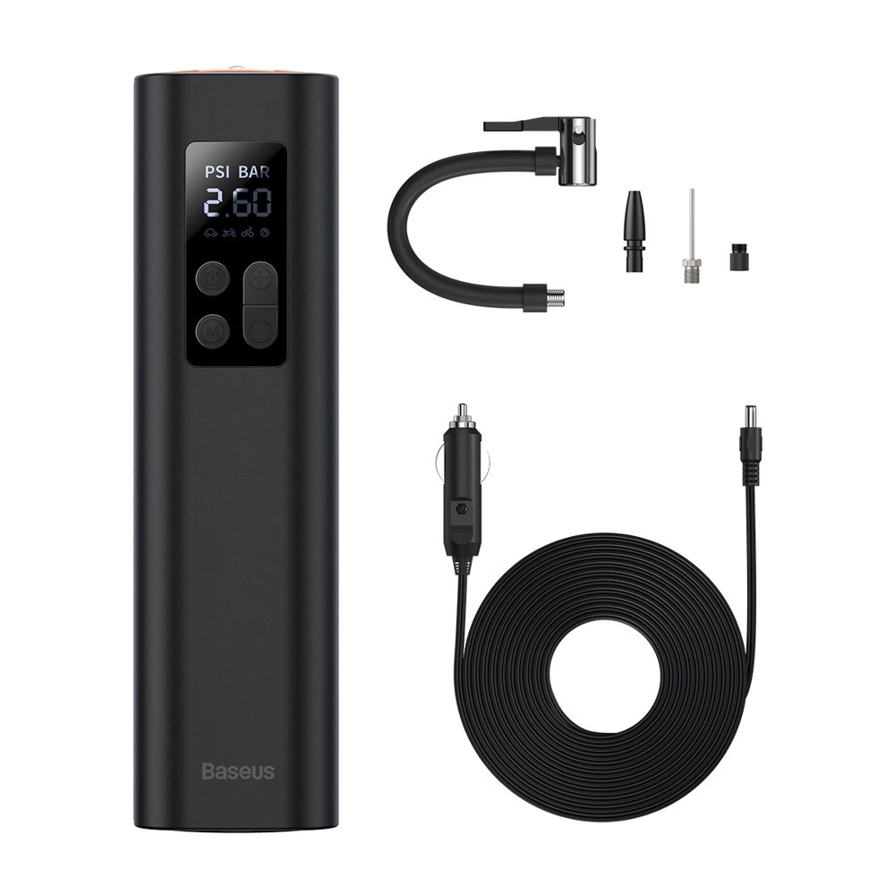 Baseus Mini Tire Compressor for Cigarette Lighter Socket - Black 