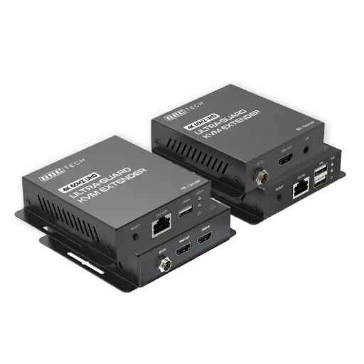 SUPERGUARD HDMI KVM Extender 4K@60Hz with Loopout & PoC | Over Ethernet 70m