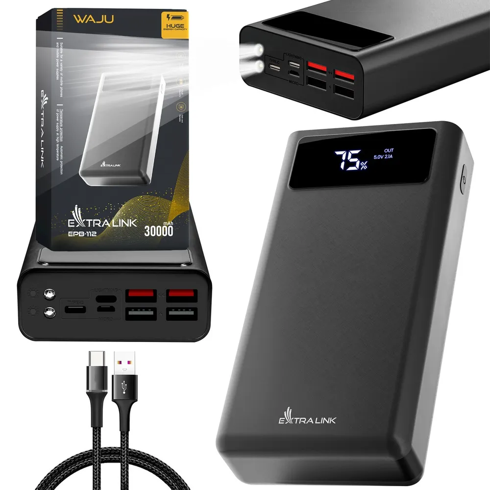 Extralink EPB-112 30000mAh USB-C Powerbank 