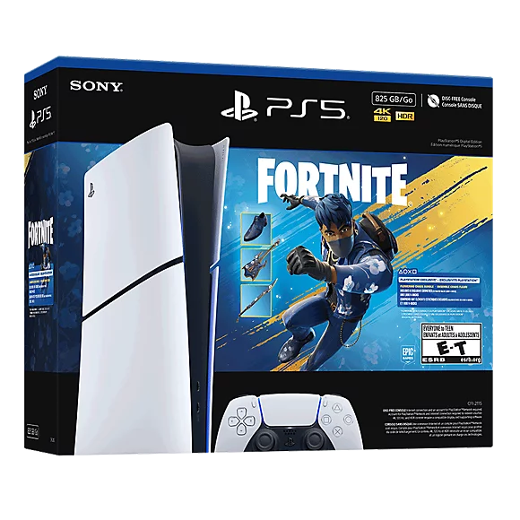 PlayStation 5 Slim Digital Edition Console 825GB + Fortnite Flowering Chaos Bundle