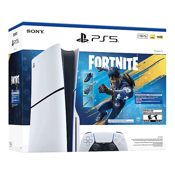 PlayStation 5 Slim Disc Edition Console + Fortnite Flowering Chaos Bundle