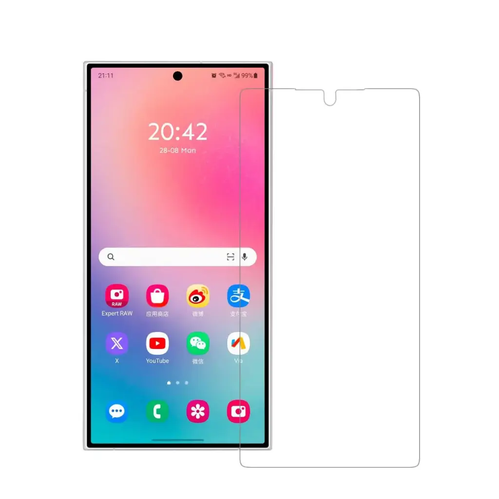 Flat Tempered Glass Screen Protector | Samsung Galaxy S24 Ultra