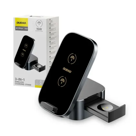 Dudao A11Pro+ 15W 3-in-1 Wireless Charger Black