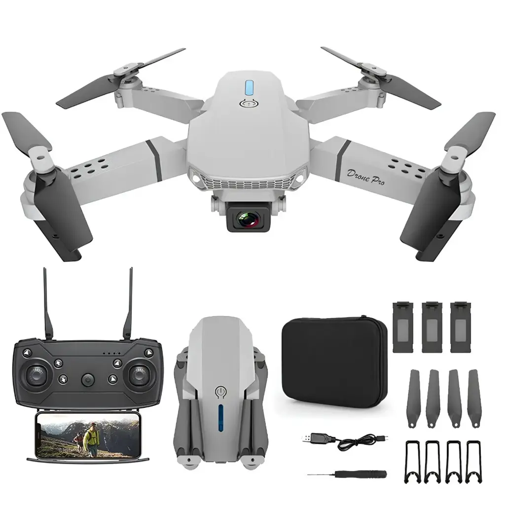 E88 Pro | Camera Drone Set with Case 1800mAh