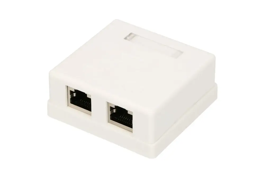 Extralink | Wall-Mount Network Outlet 2× RJ45 Cat5e STP