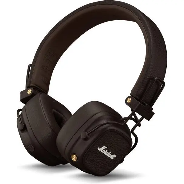 Marshall Major V Wireless On-Ear Headphones with Microphone - Brown