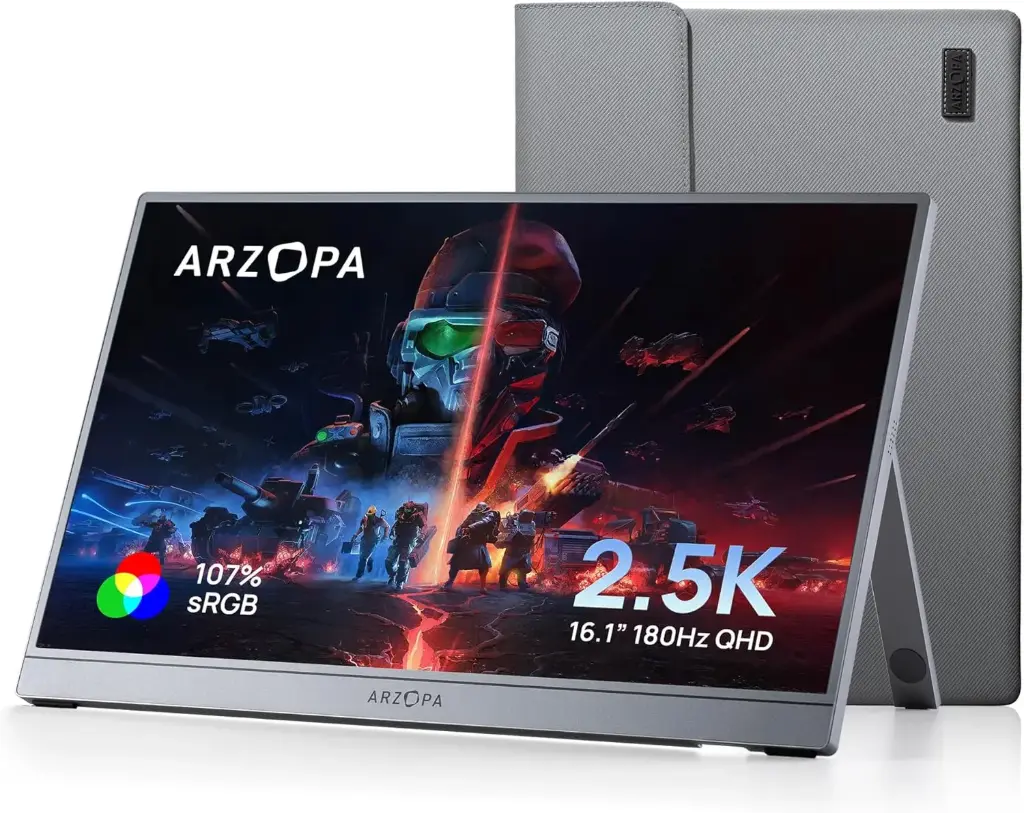2.5K 180Hz Portable Monitor 16.1" | ARZOPA Z3FC (Sleeve Included)