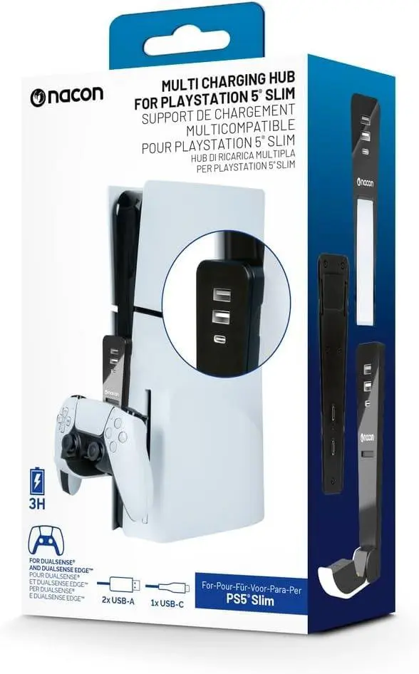 Nacon Charging Hub with Slim Wired Design for PlayStation 5