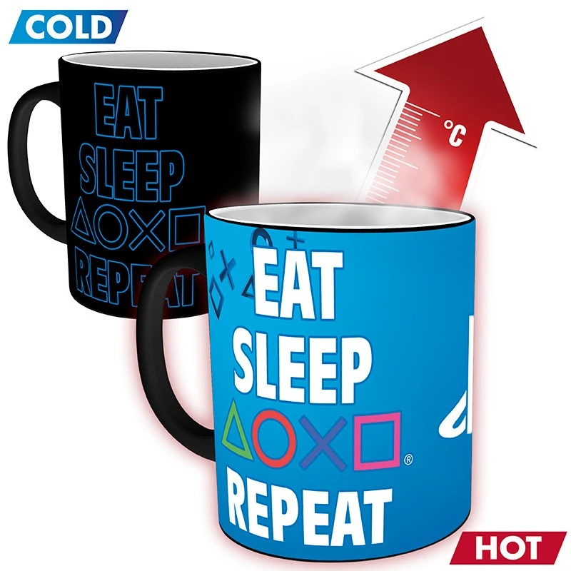 Abysse Playstation Mug | Eat Sleep Repeat Heat Change