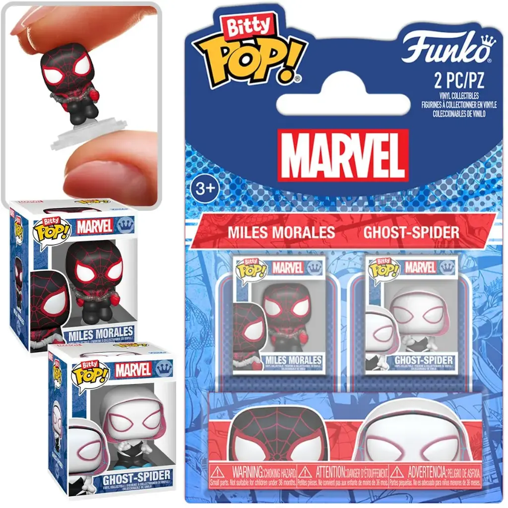 Funko Bitty Pop! 2-Pack Marvel: Spider-Man - Miles Morales & Ghost Spider Vinyl Figures