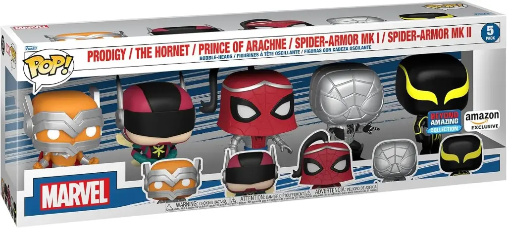 Funko Pop! 5-Pack Marvel: Spider-Man - Prodigy / The Hornet / Prince of Arachne / Spider-Armor MK 