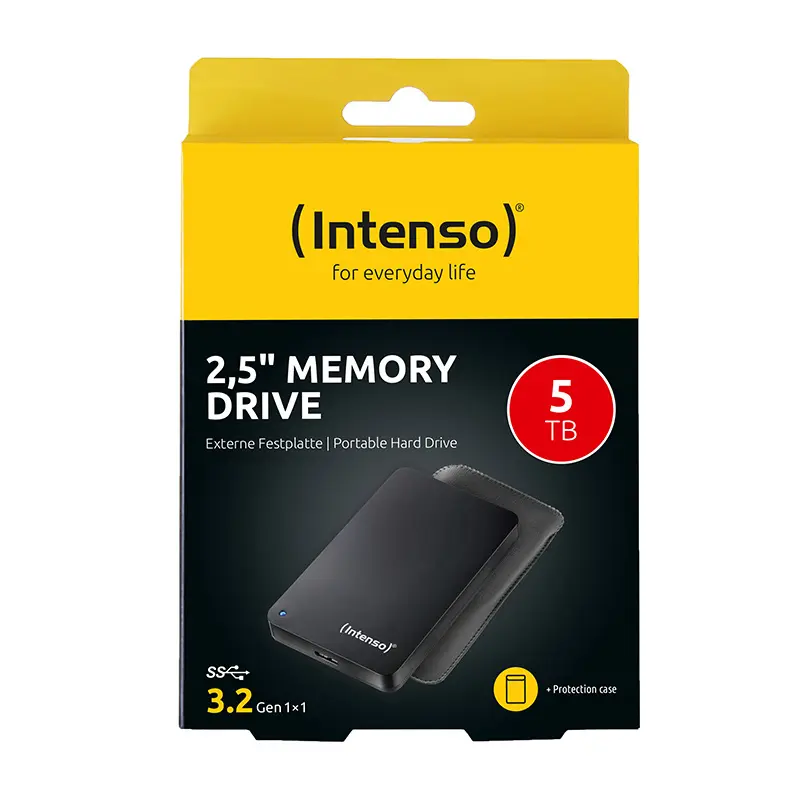 Intenso HDD External 2.5" with Leather Case Black