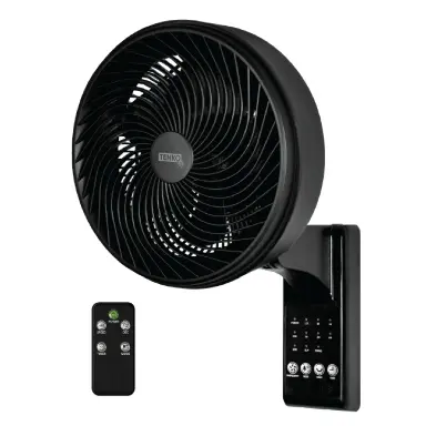 High Speed Wall Fan with Remote and Timer 25cm