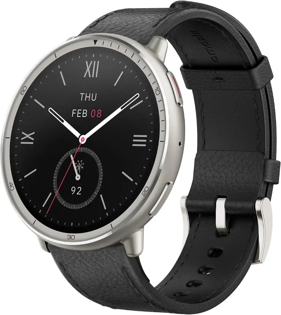 Amazfit Active 2 Premium Black with Leather Strap