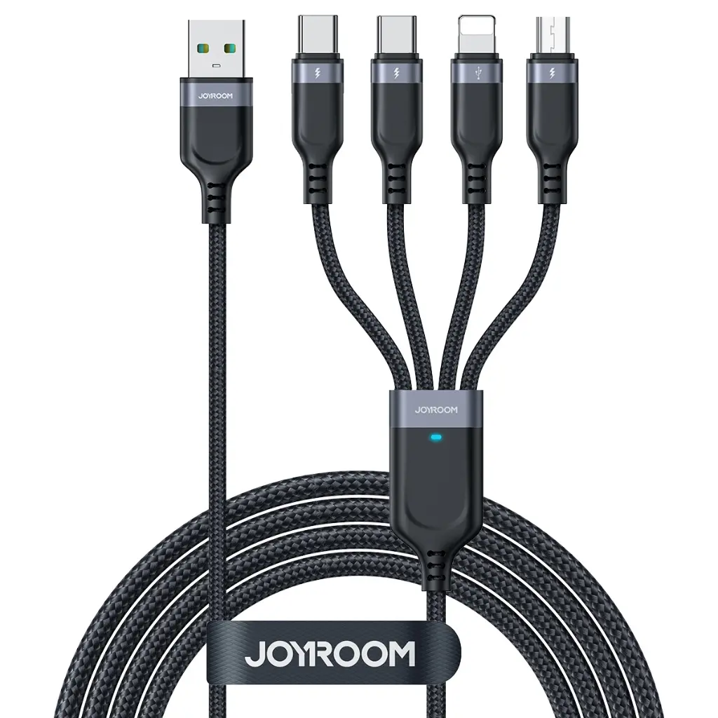 Joyroom Multi Use 4-in-1 Charging Cable - Lightning, Type-C, Type-C, Micro USB 1.2m