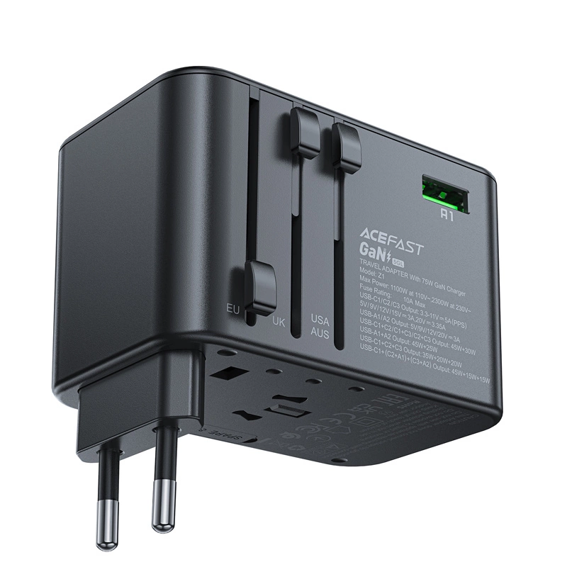 GaN 75W PD Travel Charger Adapter | Acefast 