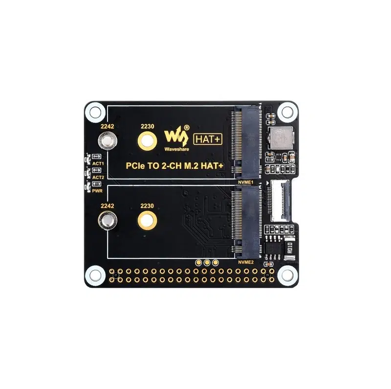 HAT+ PCIe to dual M.2 for Raspberry Pi 5